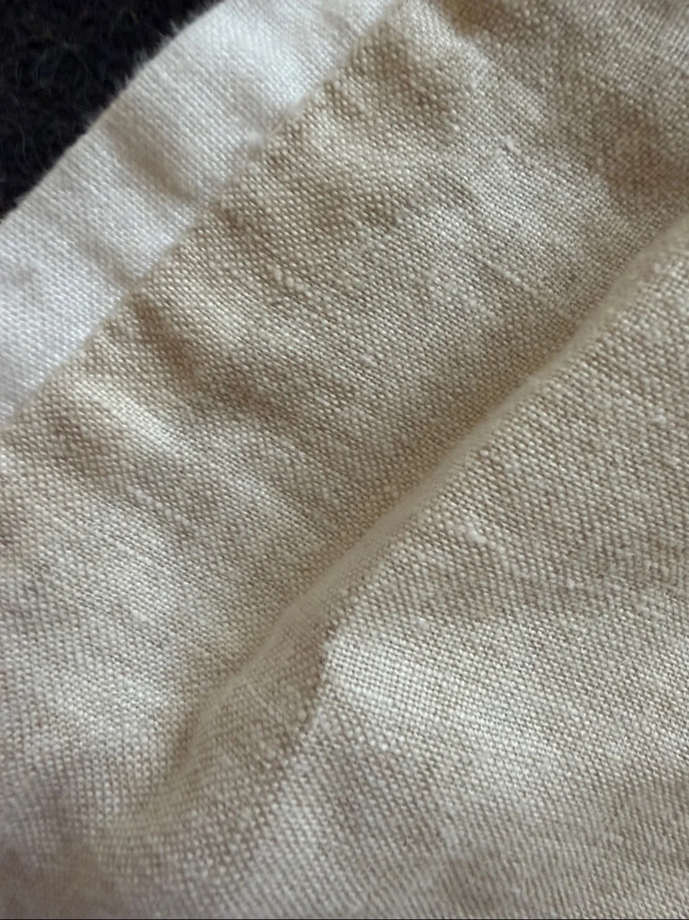 Set of Three Pottery Barn Natural/Cream 100% Linen Square Pillow Cover